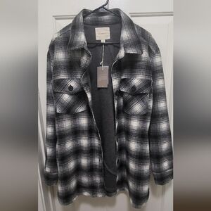 Thread and supply long polar fleece shacket